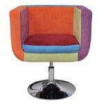 Vidaxl fauteuil avec design de patchwork cube tissu