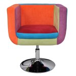 Vidaxl fauteuil avec design de patchwork cube tissu