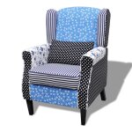 Vidaxl fauteuil avec design de patchwork tissu