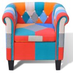 Vidaxl fauteuil avec design de patchwork tissu