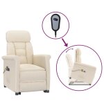 Vidaxl fauteuil lectrique de massage beige microfibre