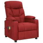 Vidaxl fauteuil �lectrique de massage bordeaux tissu
