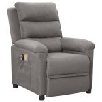 Vidaxl fauteuil électrique de massage gris clair tissu Vidaxl fauteuil électrique de massage gris clair tissu
