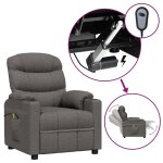 Vidaxl fauteuil électrique de massage gris foncé tissu Vidaxl fauteuil électrique de massage gris foncé tissu