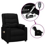 Vidaxl fauteuil �lectrique de massage noir similicuir