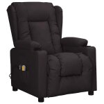 Vidaxl fauteuil �lectrique de massage noir similicuir
