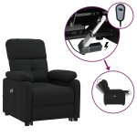 Vidaxl fauteuil lectrique de massage noir tissu