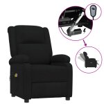 Vidaxl fauteuil �lectrique de massage noir tissu