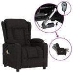 Vidaxl fauteuil lectrique de massage noir tissu