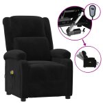 Vidaxl fauteuil �lectrique de massage noir velours