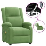Vidaxl fauteuil électrique de massage vert clair velours Vidaxl fauteuil électrique de massage vert clair velours