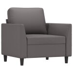 Vidaxl fauteuil gris 60 cm similicuir