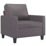 Vidaxl fauteuil gris 60 cm similicuir