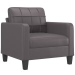 Vidaxl fauteuil gris 60 cm similicuir Vidaxl fauteuil gris 60 cm similicuir