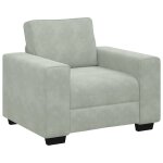 Vidaxl fauteuil gris clair 100x77x82 cm velours