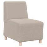 Vidaxl canap modulaire sans accoudoirs gris clair 55 cm tissu imitation laine boucle
