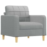 Vidaxl fauteuil gris clair 60 cm tissu Vidaxl fauteuil gris clair 60 cm tissu