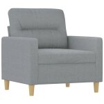 Vidaxl fauteuil gris clair 60 cm tissu