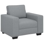 Vidaxl fauteuil gris clair 60 cm tissu Vidaxl fauteuil gris clair 60 cm tissu