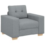 Vidaxl fauteuil gris clair 100x78x80 cm tissu