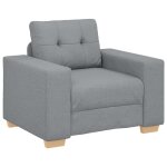Vidaxl fauteuil gris clair 60 cm tissu
