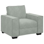 Vidaxl fauteuil gris clair 60 cm velours Vidaxl fauteuil gris clair 60 cm velours