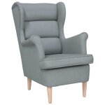 Vidaxl fauteuil gris clair 74x84x100 cm tissu