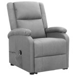 Vidaxl fauteuil gris clair tissu