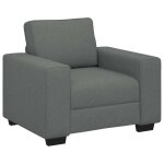 Vidaxl fauteuil gris fonc� 100x77x82 cm tissu