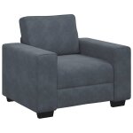 Vidaxl fauteuil gris fonc� 100x77x82 cm velours