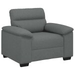 Vidaxl fauteuil gris fonc� 100x81x84 cm tissu