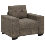 Vidaxl fauteuil avec coussin gris fonc faux cuir