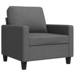 Vidaxl fauteuil gris fonc� 60 cm tissu