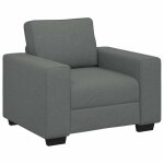 Vidaxl fauteuil gris fonc 60 cm tissu