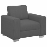 Vidaxl fauteuil gris fonc� 100x77x82 cm tissu velours c�tel�
