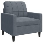 Vidaxl fauteuil gris foncé 60 cm velours Vidaxl fauteuil gris foncé 60 cm velours