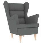 Vidaxl fauteuil gris fonc 74x84x100 cm tissu