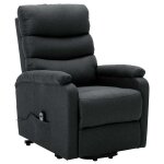 Vidaxl fauteuil gris fonc� tissu