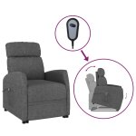 Vidaxl fauteuil gris foncé tissu Vidaxl fauteuil gris foncé tissu