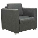 Vidaxl fauteuil gris fonc� tissu
