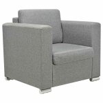 Vidaxl fauteuil gris fonc� tissu