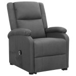 Vidaxl fauteuil gris foncé tissu Vidaxl fauteuil gris foncé tissu