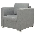 Vidaxl fauteuil gris fonc tissu