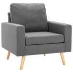 Vidaxl fauteuil gris fonc tissu