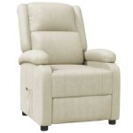 Vidaxl fauteuil inclinable blanc similicuir Vidaxl fauteuil inclinable blanc similicuir