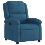 Vidaxl fauteuil inclinable bleu velours