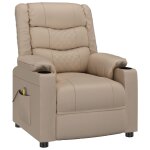 Vidaxl fauteuil inclinable cappuccino similicuir Vidaxl fauteuil inclinable cappuccino similicuir