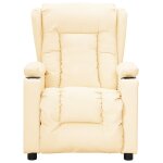 Vidaxl fauteuil inclinable cr�me similicuir