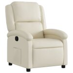 Vidaxl fauteuil inclinable crme similicuir