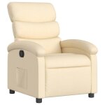 Vidaxl fauteuil inclinable cr�me tissu